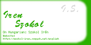 iren szokol business card